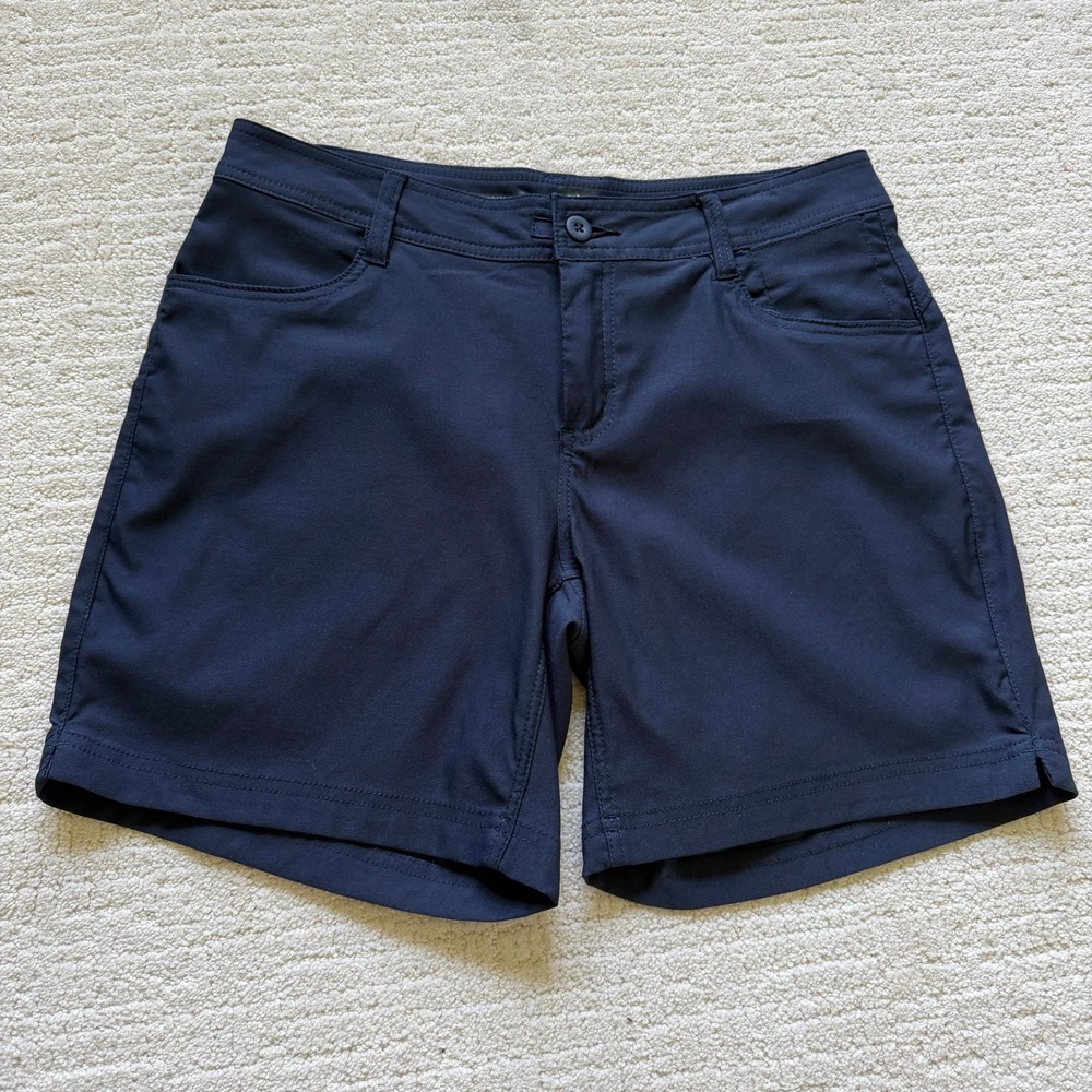 Prana Standard Fit Navy Utility Shorts Womens Size 10 Outdoors Hiking Gorpcore - Picture 1 of 9